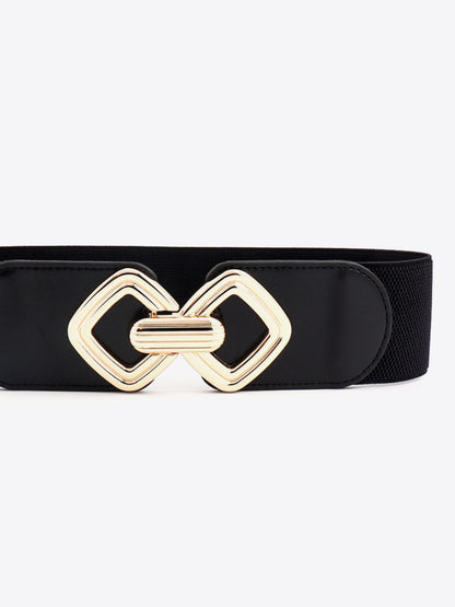 Geometric Buckle Elastic Wide Belt Carauana Store