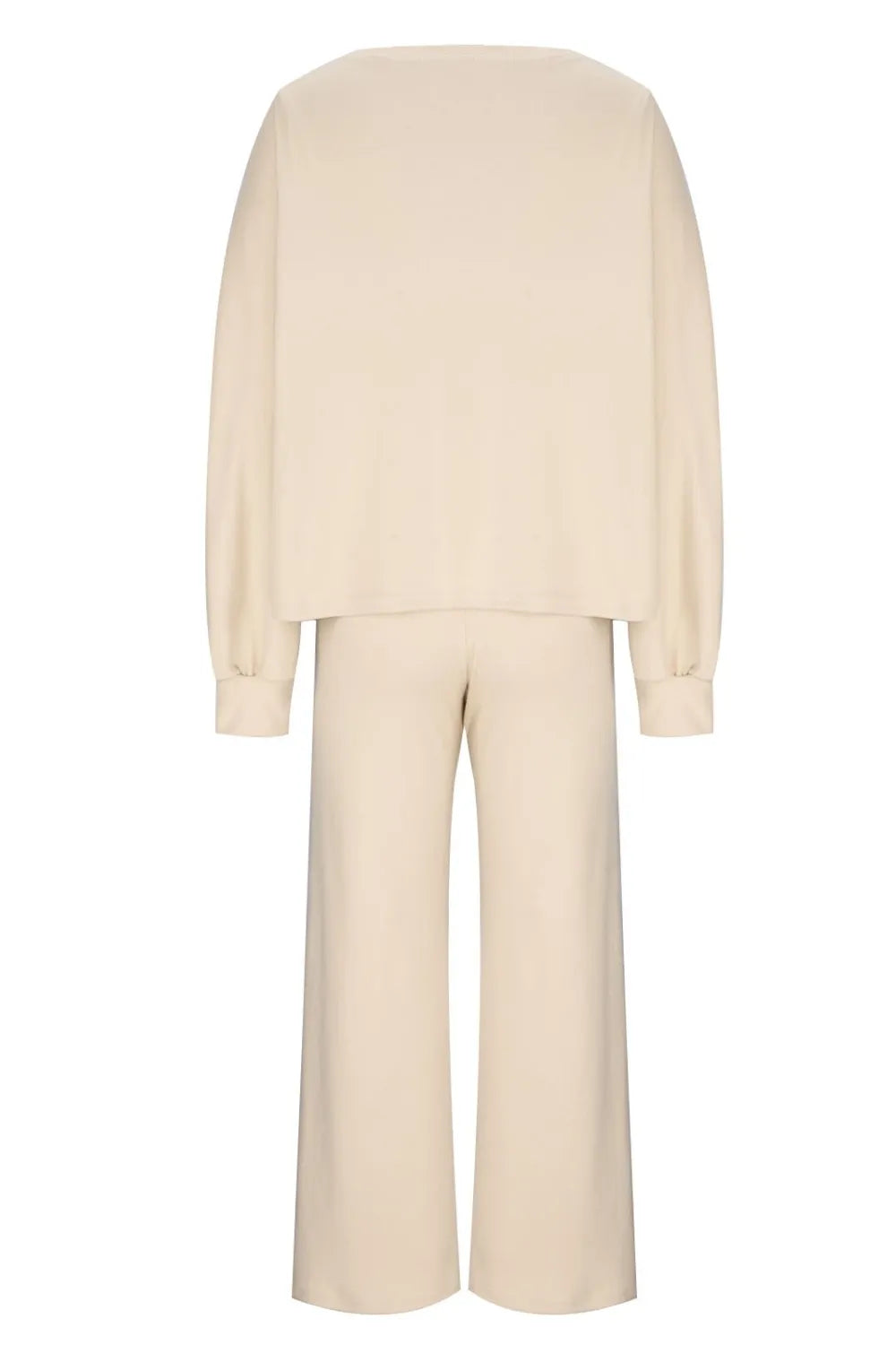 Round Neck Long Sleeve Top and Pants Set Carauana Store