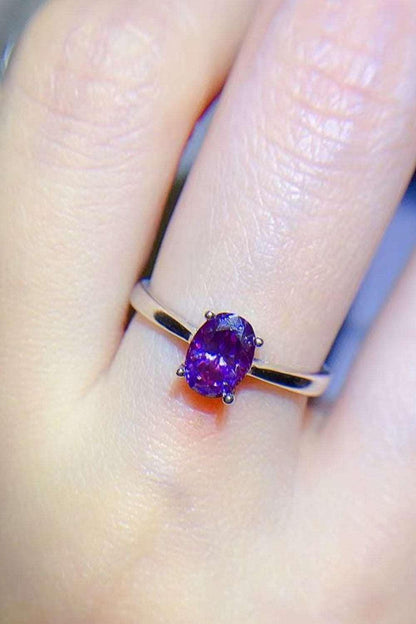 1 Carat Moissanite 4-Prong Solitaire Ring Carauana Store