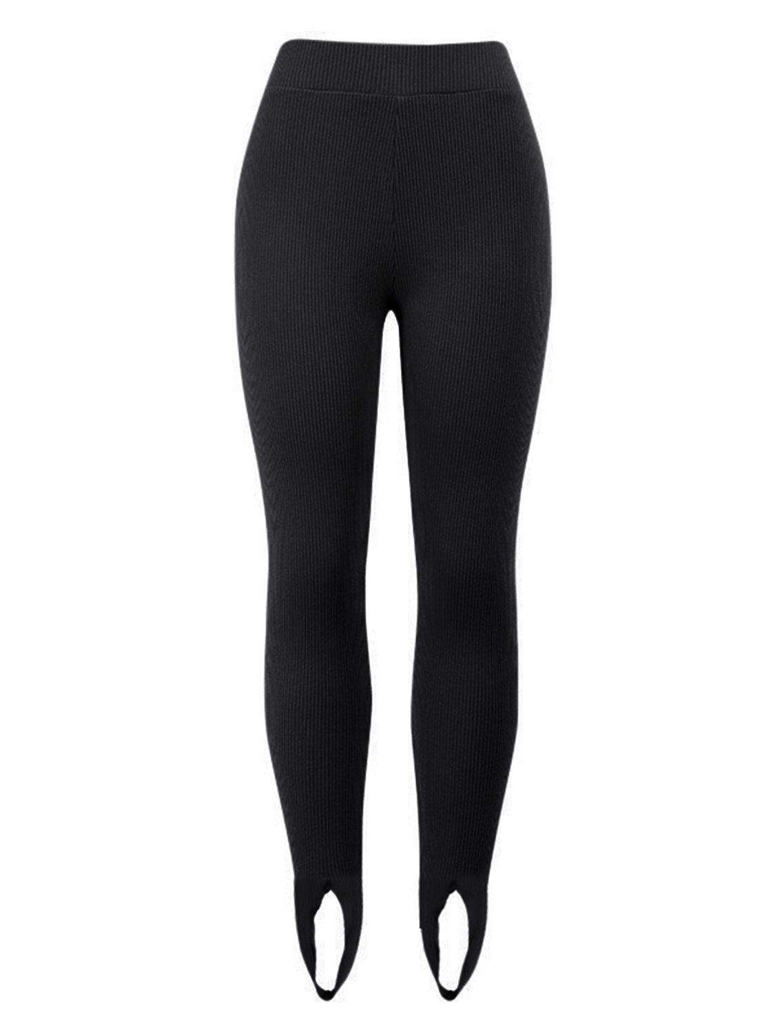 Ribbed Mid Waist Leggings Carauana Store