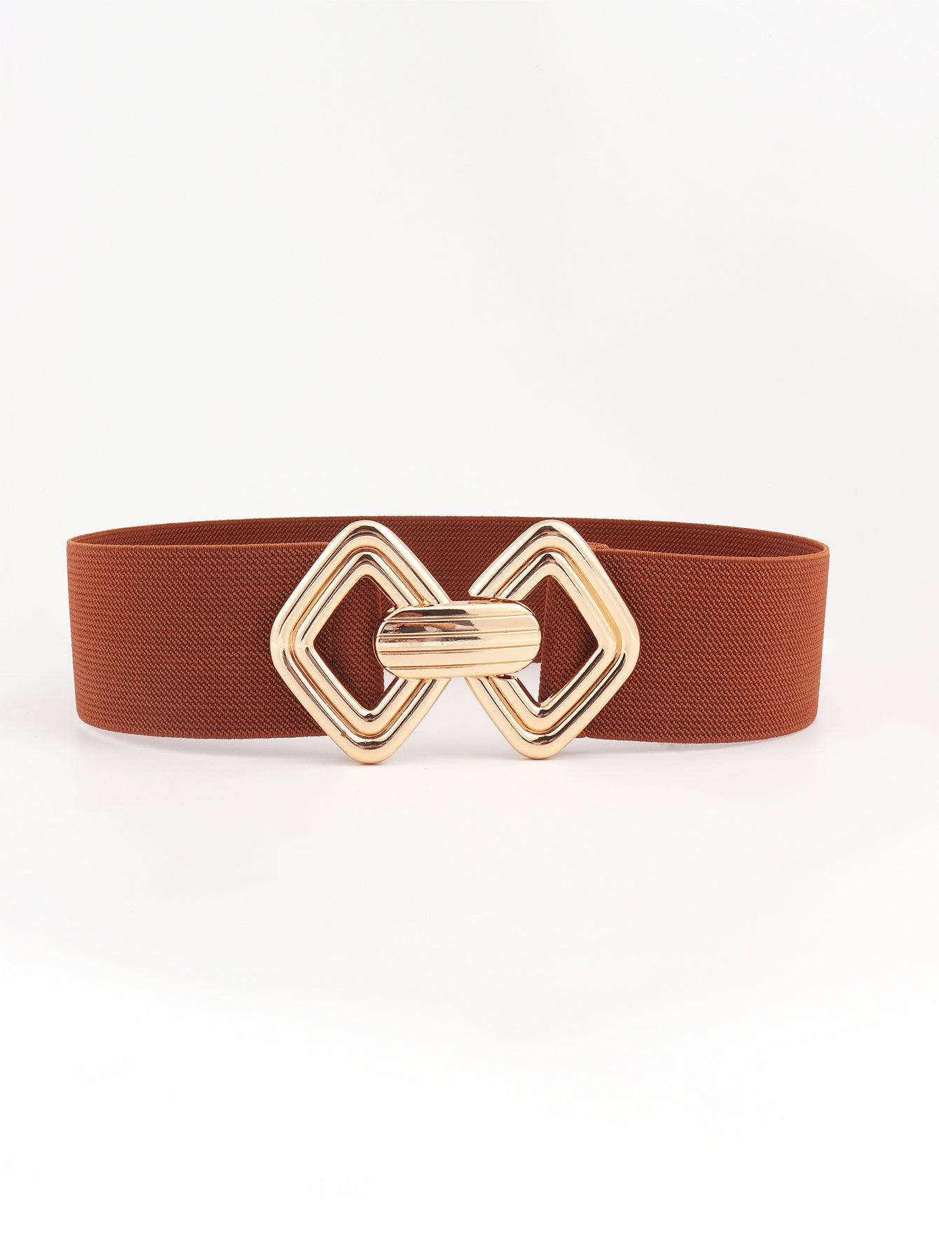 Geometric Buckle Elastic Wide Belt Carauana Store