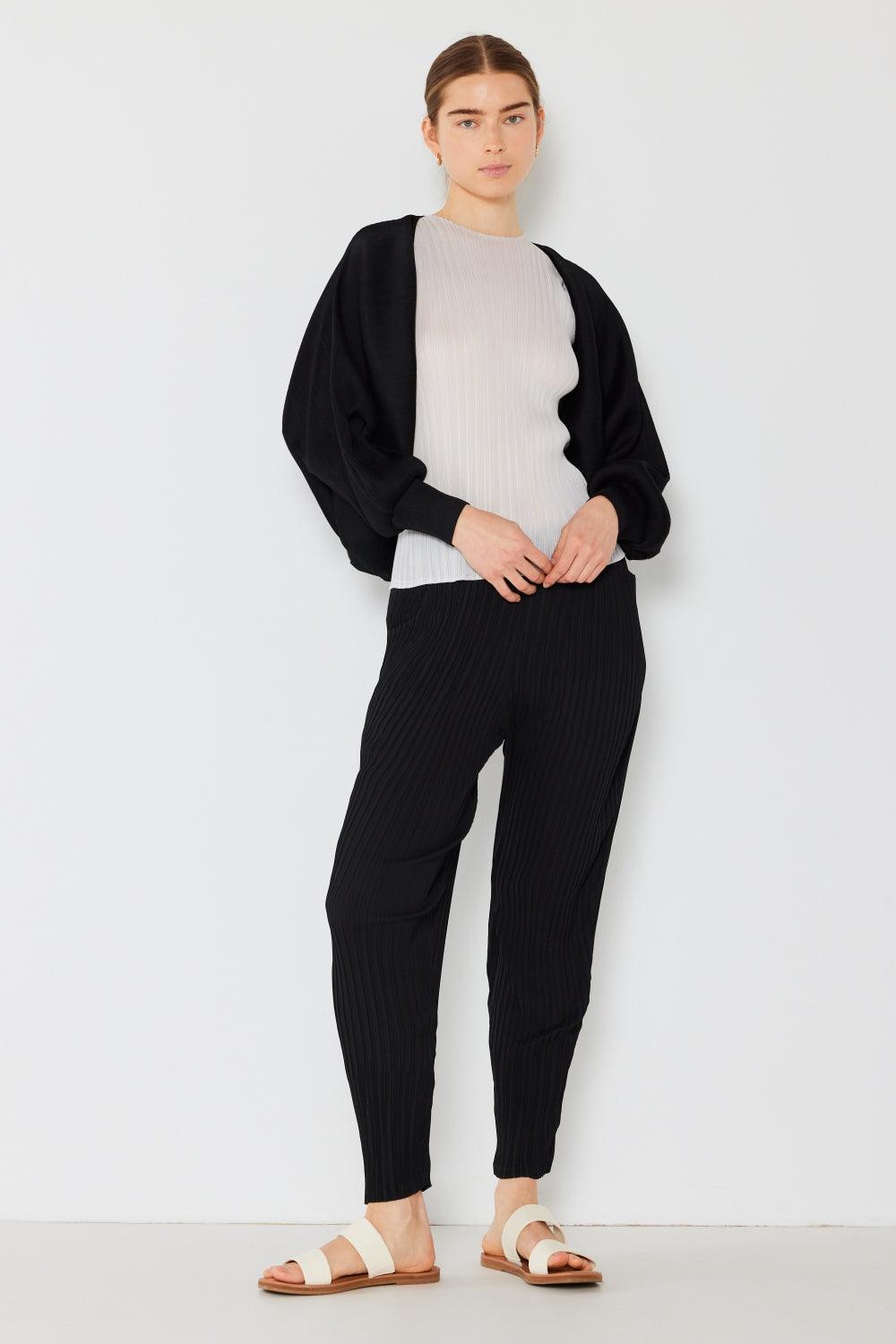 Marina West Swim Rib Pleated Puff Sleeve Bolero Cardigan Carauana Store