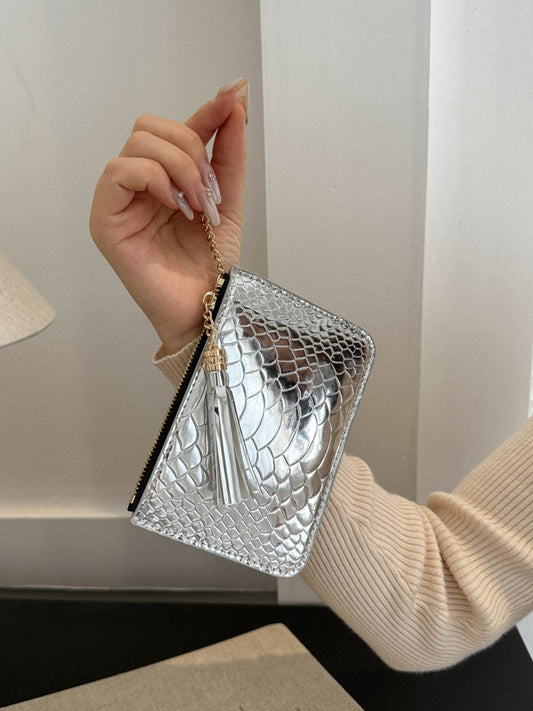 PU Leather Tassel Trim Card Case Carauana Store