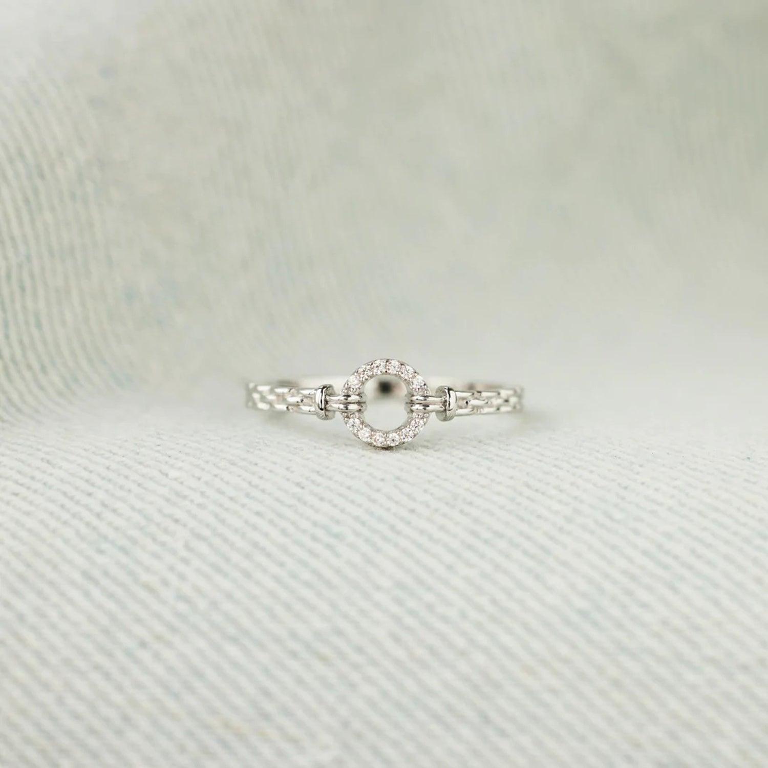 Inlaid Zircon 925 Sterling Silver Ring Carauana Store