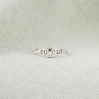 Inlaid Zircon 925 Sterling Silver Ring Carauana Store