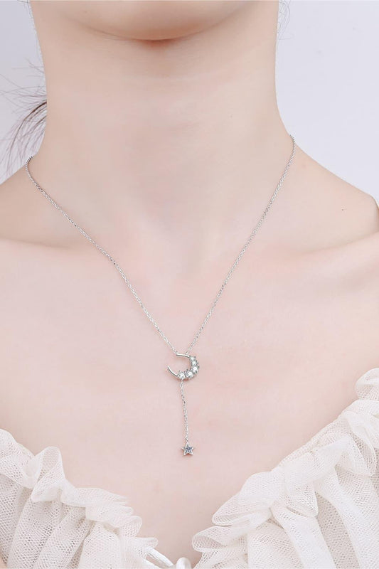 Star & Moon Moissanite Necklace Carauana Store