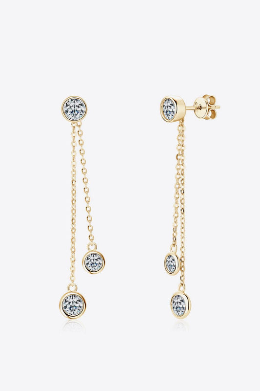 2.6 Carat Moissanite 925 Sterling Silver Earrings Carauana Store
