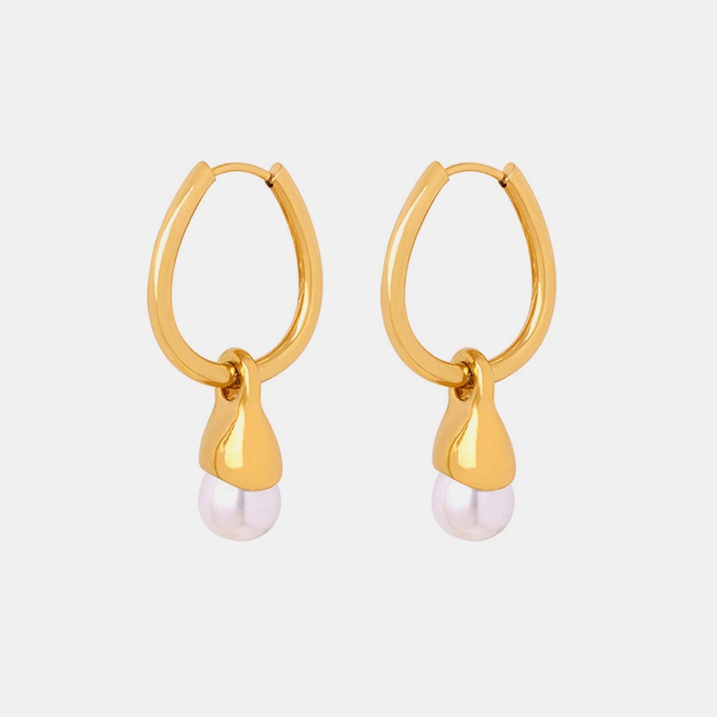 Titanium Steel Huggie Earrings Carauana Store