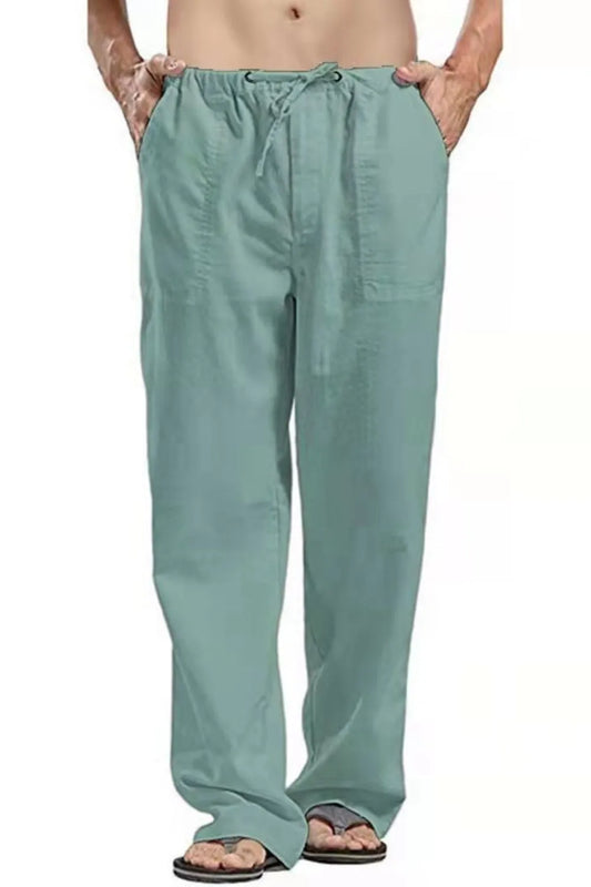 Men's Full Size Drawsrting Straight Leg Pants Plus Size Carauana Store