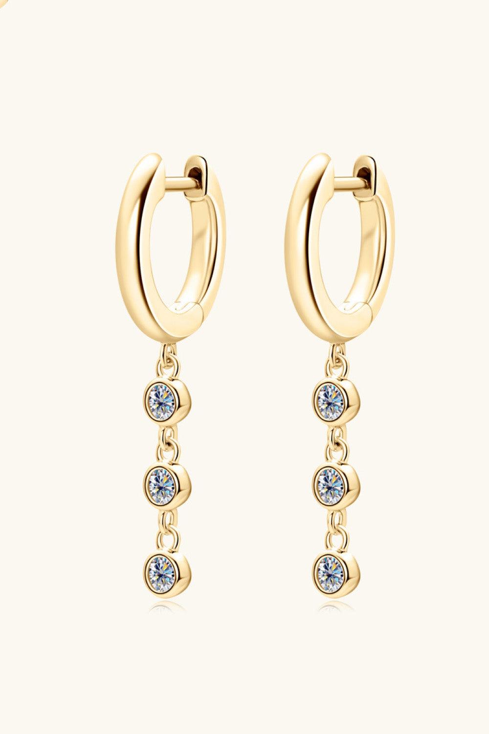 Moissanite Decor 925 Sterling Silver Earrings CaRaUaNa Fashion