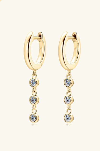 Moissanite Decor 925 Sterling Silver Earrings CaRaUaNa Fashion