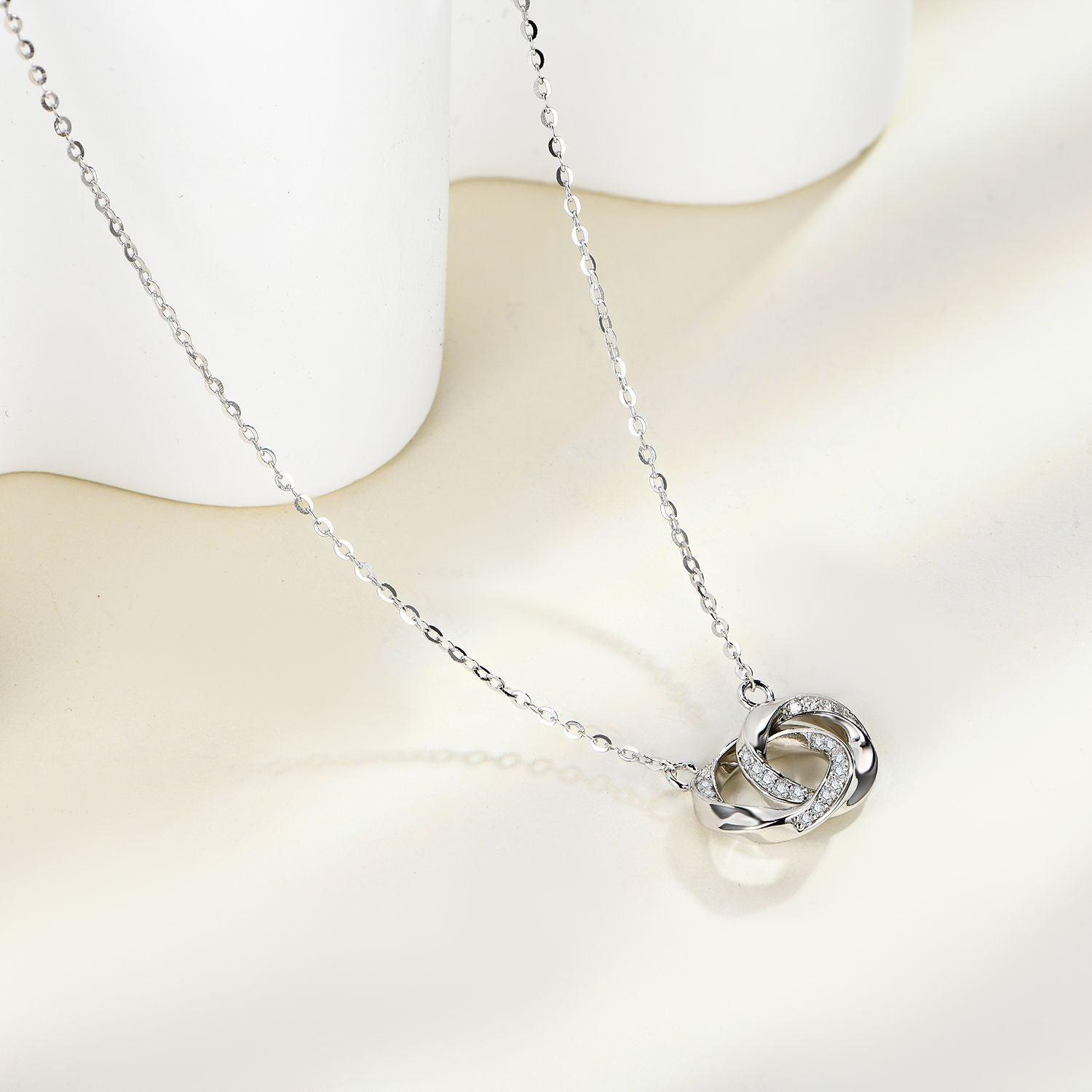 Moissanite 925 Sterling Silver Necklace CaRaUaNa Fashion