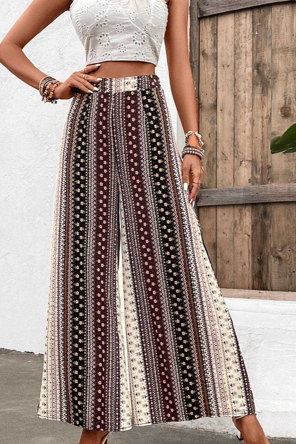 Floral High Waist Wide Leg Pants Carauana Store