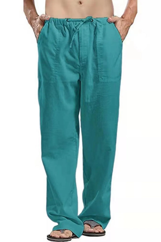 Men's Full Size Drawsrting Straight Leg Pants Plus Size Carauana Store