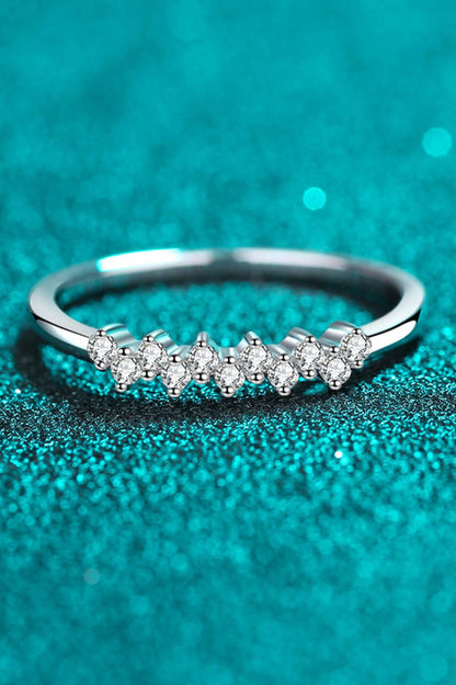 Eye-Catching 925 Sterling Silver Moissanite Ring Carauana Store
