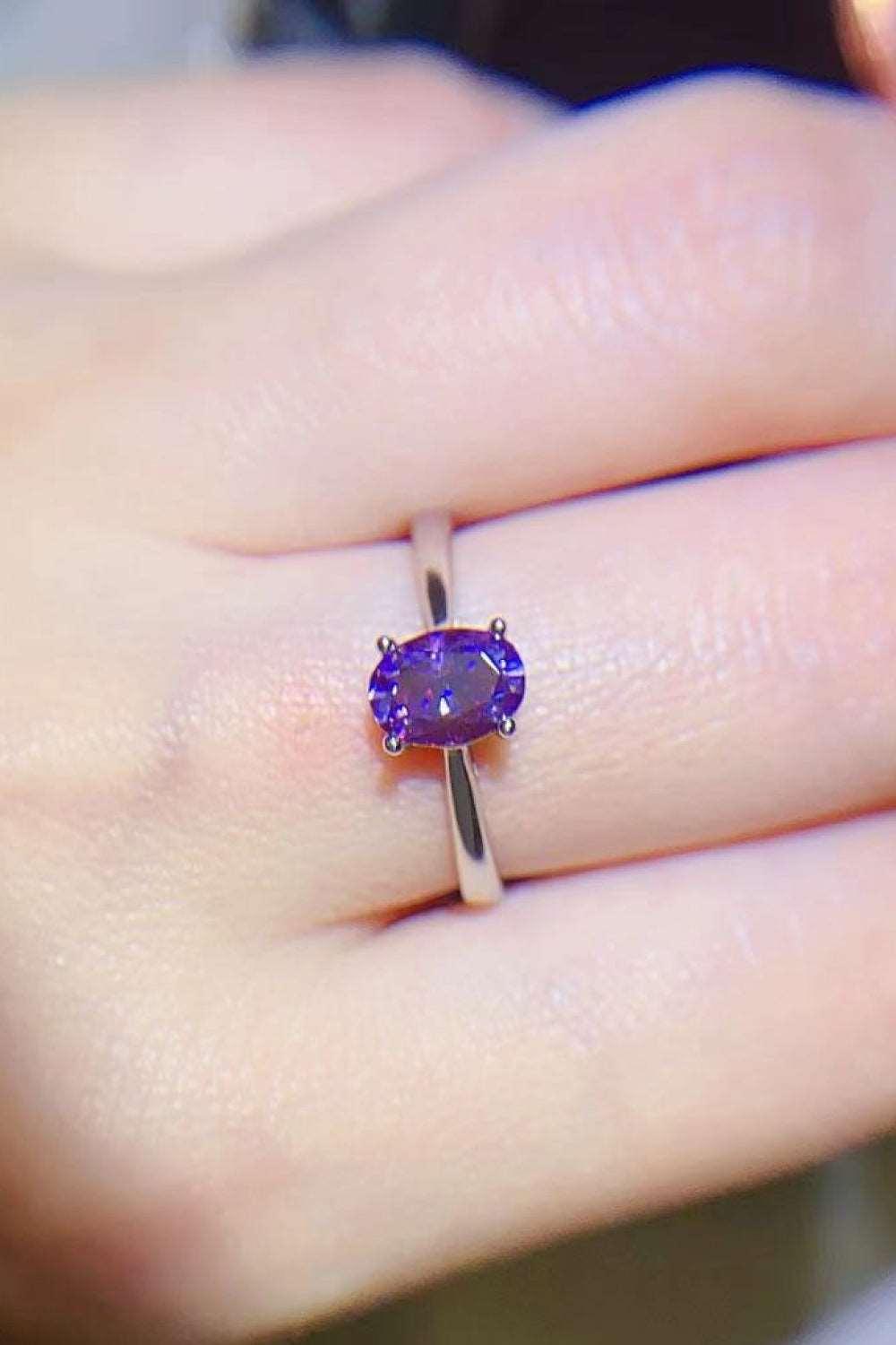 1 Carat Moissanite 4-Prong Solitaire Ring Carauana Store