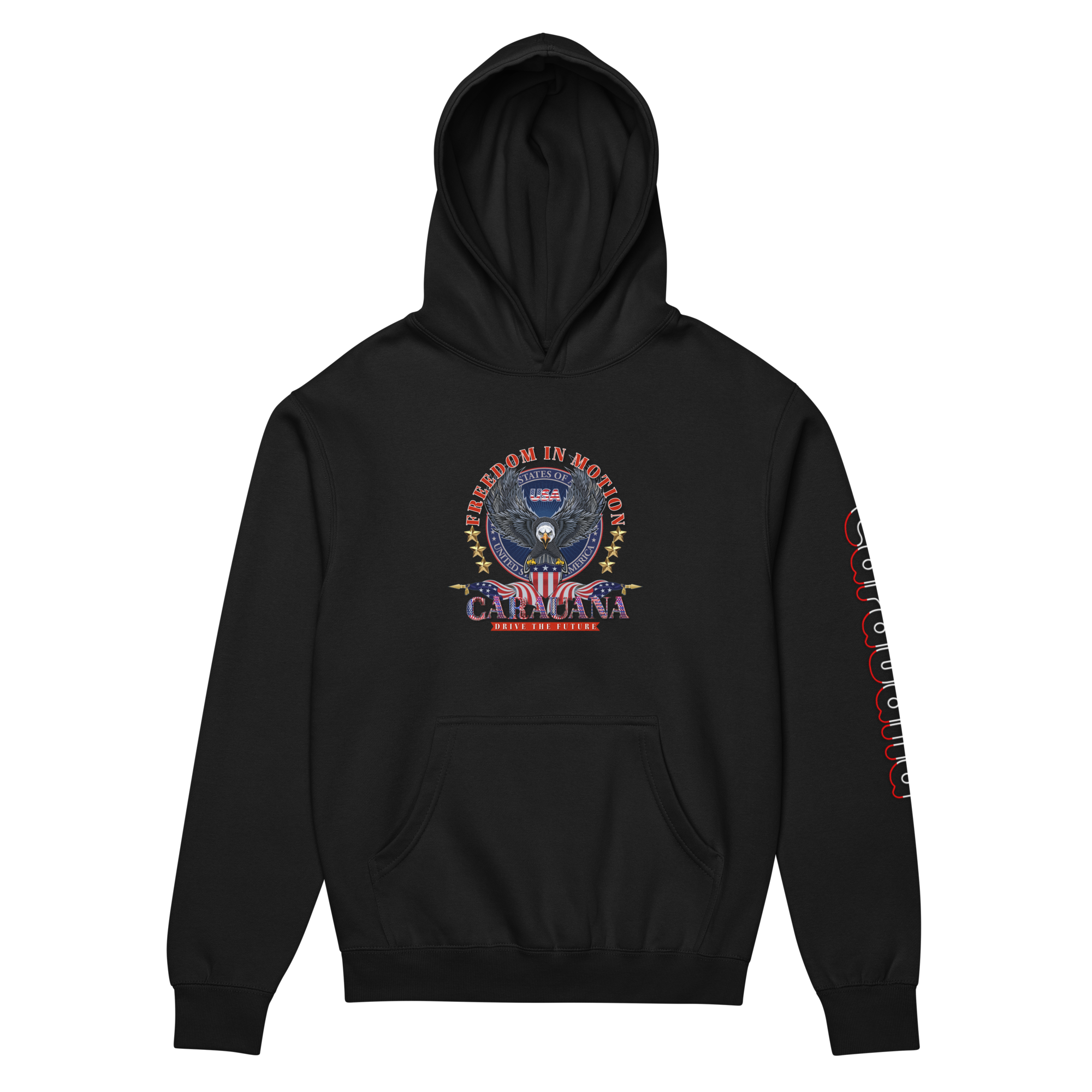 CaRaUaNa Unisex Hoodie Black Cotton - CaRaUaNa Fashion