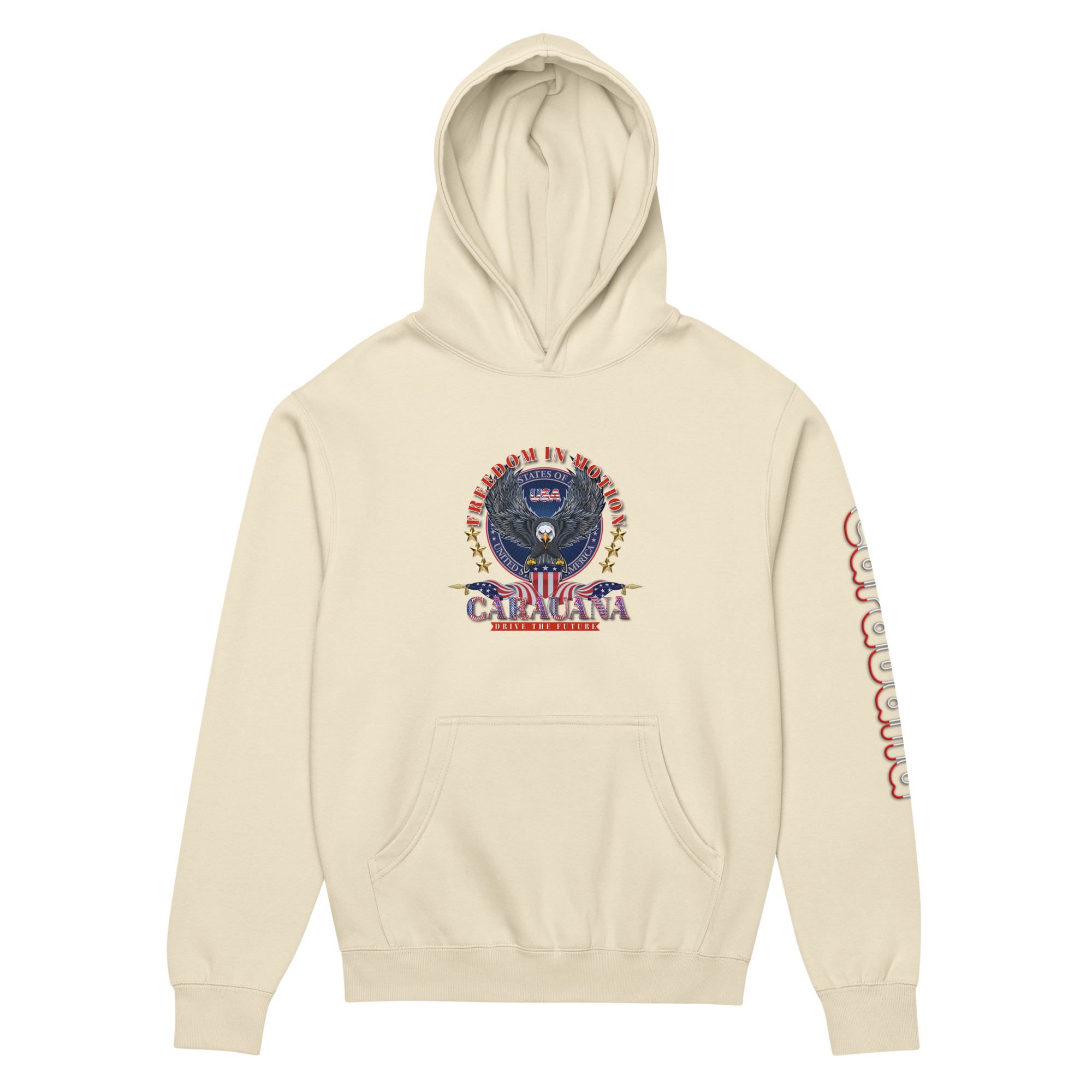 CaRaUaNa unisex hoodie Beige cotton - CaRaUaNa Fashion