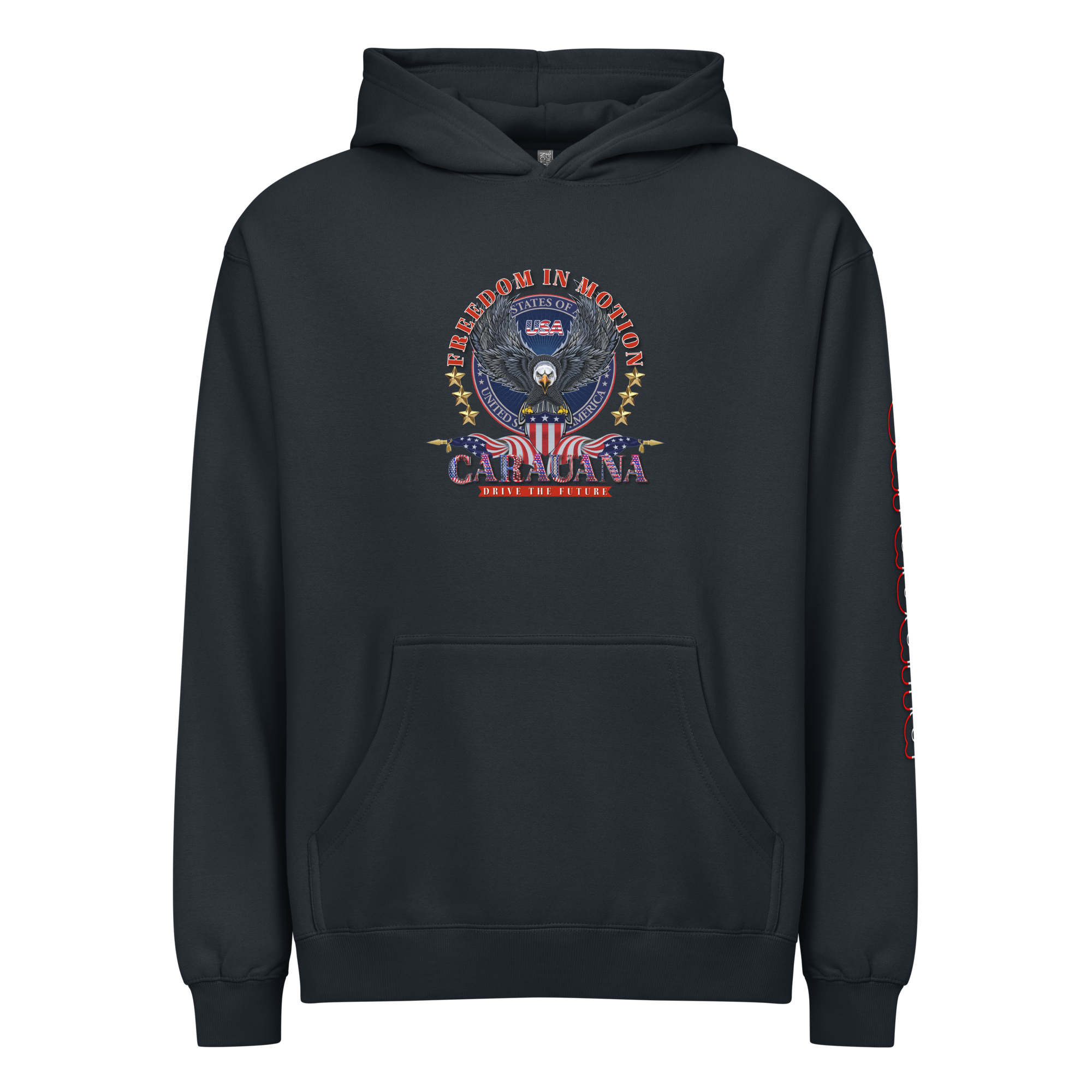 CaRaUaNa Unisex Hoodie Navy Cotton - CaRaUaNa Fashion