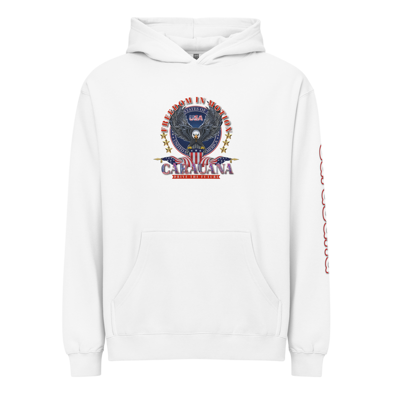 CaRaUaNa unisex hoodie white cotton