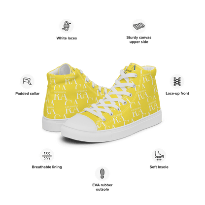 CARAUANA Hip Hop canvas shoes Yellow Branded