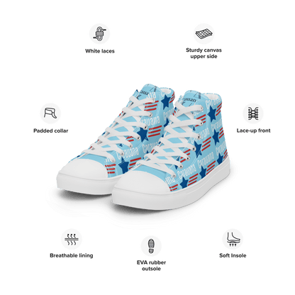 CARAUANA Hip Hop canvas shoes sky blue USA